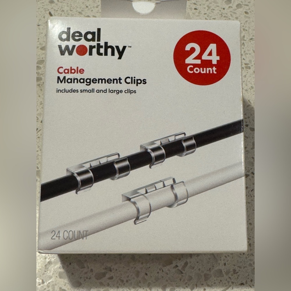 Deal Worthy Cable Management Clips - Small/Large Sizes - 24 Count NIB - Picture 3 of 6